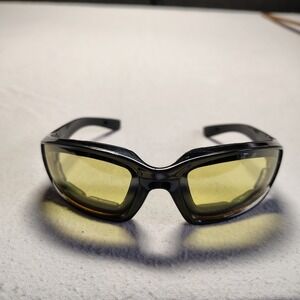 Bell Spark Sunglasses Black Yellow Tinted Padded Cycling Moto Nighttime